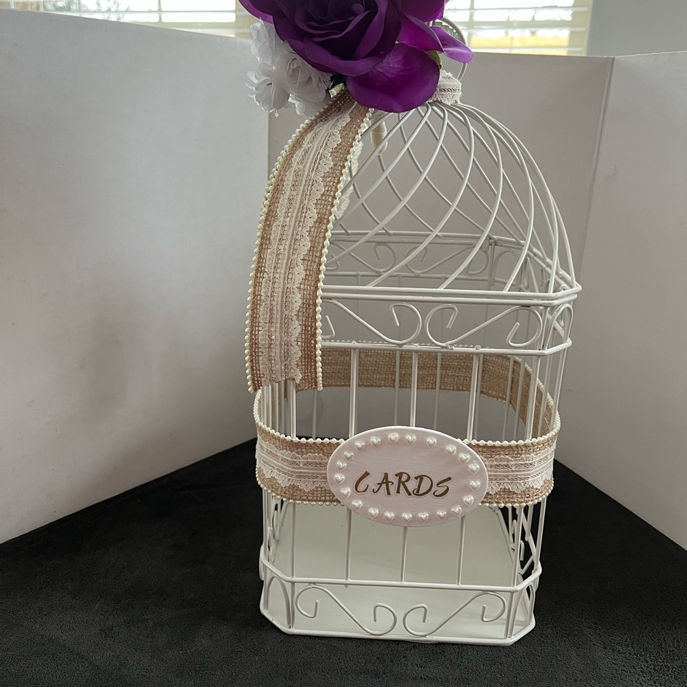 Birdcage wedding card box - Picture 3 of 3